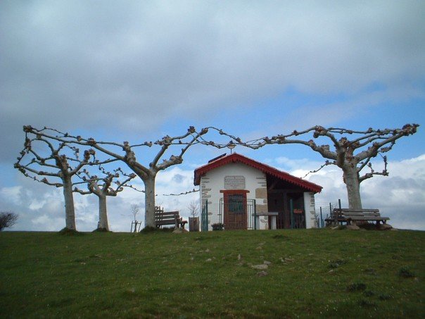 Tree sculpture surrounding the Chapelle de Soyarza