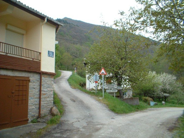 Calle Camino de Santiago. Don't be fooled by the roadsign: we went up