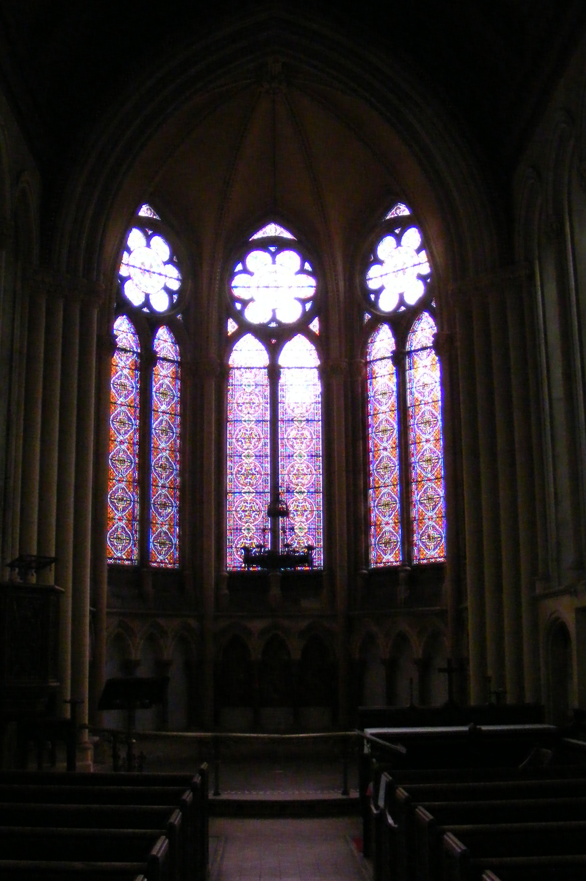 Not actually Sainte Chapelle; it's St Mary's, Itchen Stoke, which is about as good an illustration of the complicated nature of the history of Christianity as I've got on my hard drive