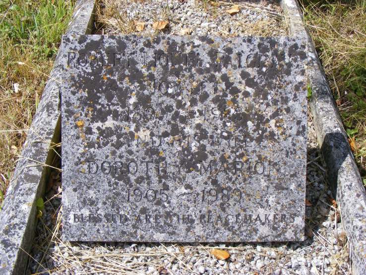 My grandparents' grave: Blessed are the peacemakers